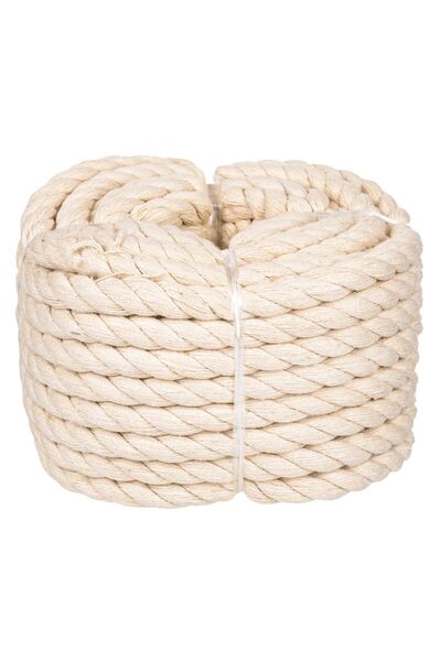 Zâna Casei Πολυλειτουργικό λευκό Βαμβάκι σχοινί 12μ x 10χιλ.