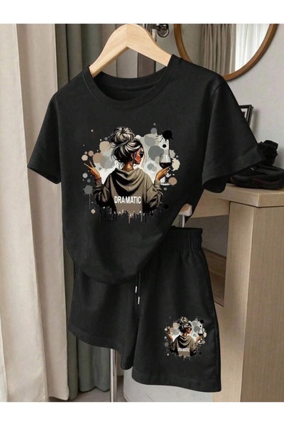 bellanova Silatrend Unisex Oversize Shorts Set Short Sleeve T-Shirt Comfortab...