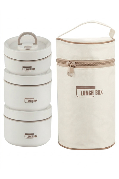 Gülay AVM طقم ترمس طعام من الفولاذ المقاوم للصدأ، عازل للحرارة، مكون من 3 قطع...