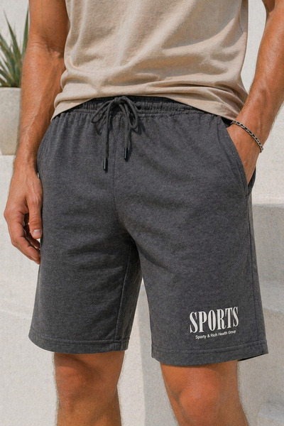 Rich Men's Cotton Basic Shorts with Elastic Waist - Double Pockets 100% Cotto...