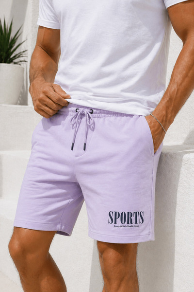 Rich Men's Cotton Basic Shorts with Elastic Waist - Double Pockets 100% Cotto...