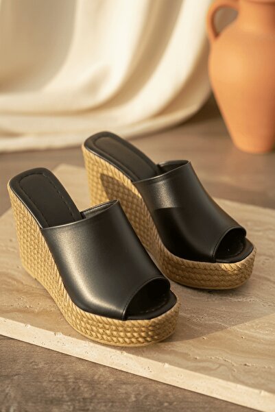 DİVOLYA Rabeka Μαύρες Γόβες με Φιλέτο (10 εκ. Τακούνι) Παντόφλες καθημερινής ...