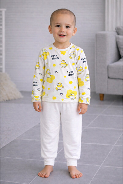MODABOX 2-13 Years Old Boys' Single Top Pajamas Unisex 100% Cotton Combed Cot...