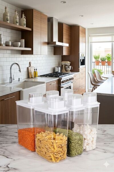 Minya Home 6 Piece Set of Food Storage Containers with Self-Scaled Vacuum Lid...