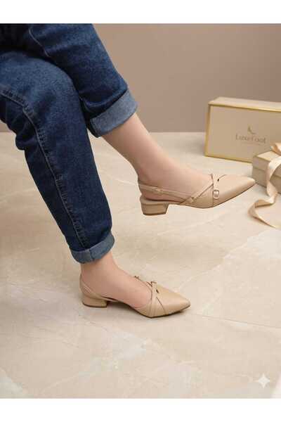 BTK Low-Heeled Matte Double Buckle Shoes