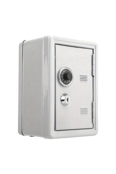 E-ANAMAG Metal safe, combination lock, 12x10x18cm, white
