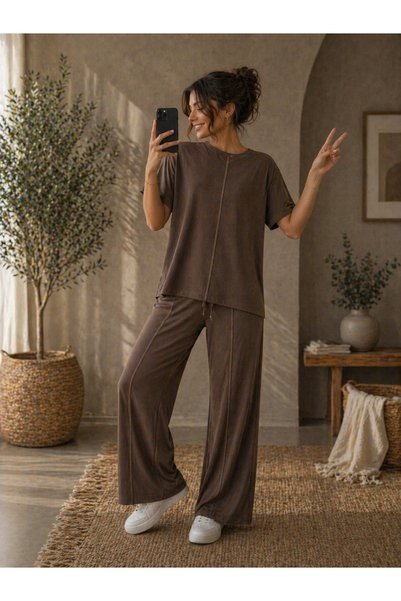 Becha Butik Çimalı Crew Neck Set