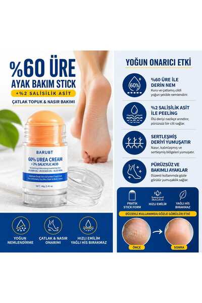 Pastelya Yoğun Onarıcı Ayak Bakım Stick - %60 Üre + %2 Salisilik Asit - Çatla...