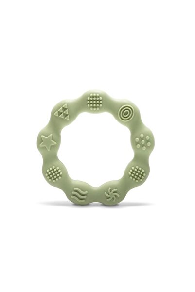 LORELLİ Jucarie de dentitie din silicon Ring, 0 luni+, Verde