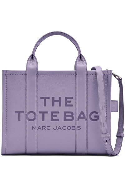Marc Jacobs Women's Leather Lilac Shoulder Bag with Removable Strap and Zipper