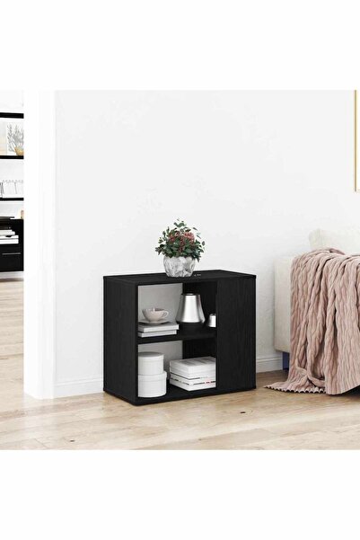 vidaxl Πλαϊνό γραφείο Μαύρο 60 x 30 x 50 εκ. Επεξεργασμένο ξύλο
