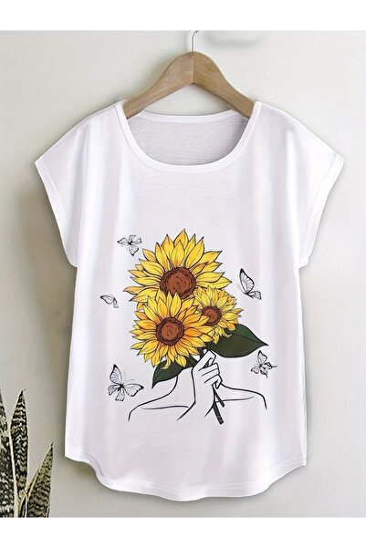 Take Two By Styli White Graphic Print Round Neck Short Sleeve T-Shirt
