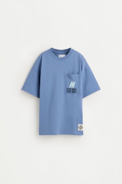 LEFTIES Baskılı cepli t-shirt