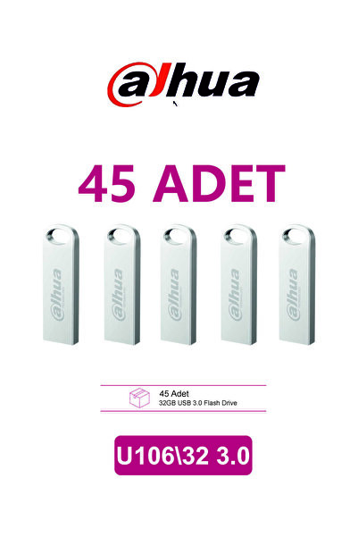 DAHUA 45 Pieces 32Gb Usb3.2 Metal USB Flash Memory U106 Gray
