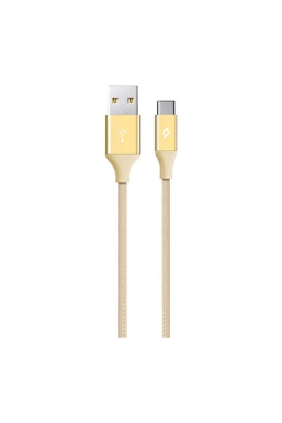 Ttec Type C AlumiCable 1,2 m Data ve Şarj Kablosu Altın Renk Dayanıklı Tasarı...