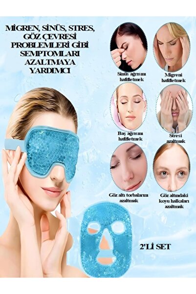 Arzu Güzel Cosmetics 2'li Maske Seti Sıcak/Soğuk Uygulamalı Yüz ve Göz Maskes...