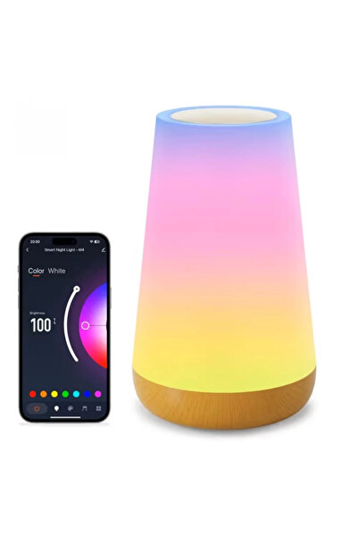 Nobrand Auxmir Smart Bedside Lamp, Touch and Dimmable, RGBICWW, WiFi, LED – M...