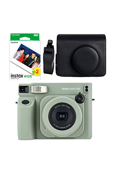 Fujifilm Instax Wide 400 Yeşil Fotoğraf Makinesi ve 20'li Film ve Kılıf Hediy...