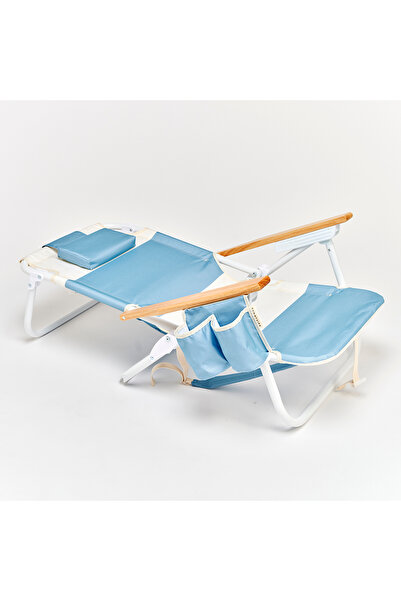 SunnyLife Deluxe Mavi Katlanabilir Plaj Sandalyesi
