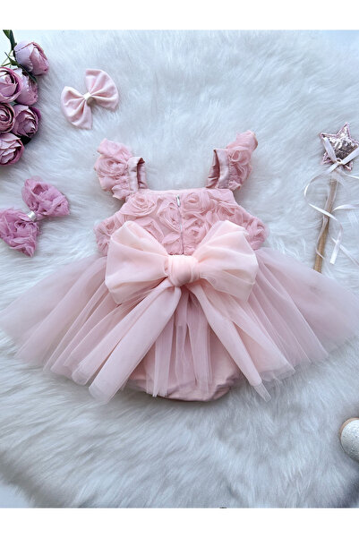 aysskids Bella Rose Detailed Holiday Special Day Baby Girl Romper