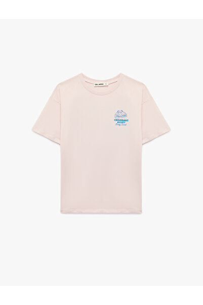 Koton Tricou confortabil cu mânecă scurtă, decolteu tip crewneck și imprimeu ...