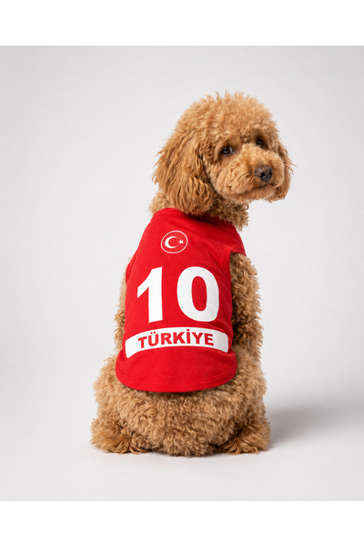 Buddy Store Kedi & Köpek Kıyafeti Dünya Kupası Özel Türkiye Baskılı Tshirt Pa...