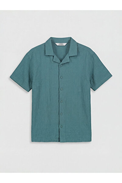 LC Waikiki Esvab • Modern & Distinctive Short-Sleeved Textured Boys' Shirt