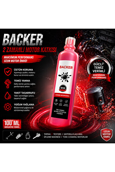 Backer 2 ZAMANLI MOTOR YAĞI ODUN MOTORLARI VE TIRPANLAR İÇİN 100ML