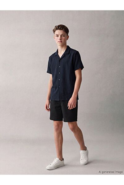 LC Waikiki Rmz Gi̇yi̇m Farkiyla Short Sleeve Boys' Shirt and Shorts