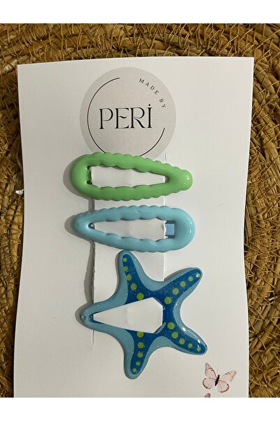 MADE BY PERİ Peri̇ 2-Pack Set of 6 Luxury Figured Side Clasp Set - Pastel Col...