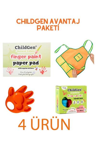 ChildGen Yıkanabilir Parmak Boyası-Resim Defteri-Sulu Boya Paleti-Aktivite Ön...
