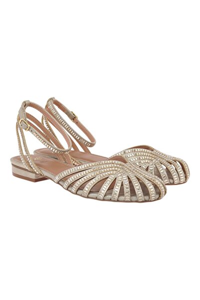 Exe Shoes Γυναικείες Πέδιλα 700-703 Πλατίνα Στρας W47007031Z36