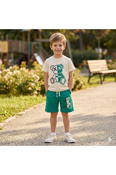 Erca Home Tekstil Ürünleri Double Combed Cotton Summer Suit 3Y,5Y,7Y,9Y Men's...
