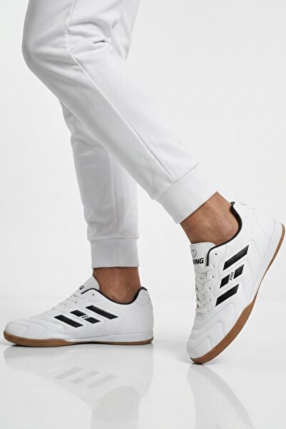 AYAKMOD White Lace-Up Non-Slip Sole Men's Futsal Shoes 227 m