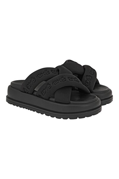 Exe Shoes Γυναικεία Παντόφλας FLATFORMS 03R-121 Μαύρο W403R1213001