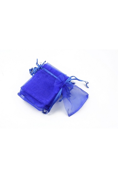 Saculet organza albastru cobalt (50 bucati/set) 6,5x8cm