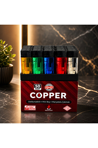 COPPER 50’li Mini Boy Renkli Çakmak Seti