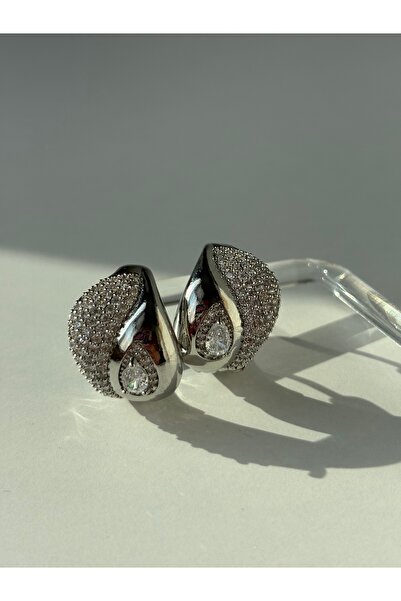 BERFACCESSORIES Stone hoop earrings