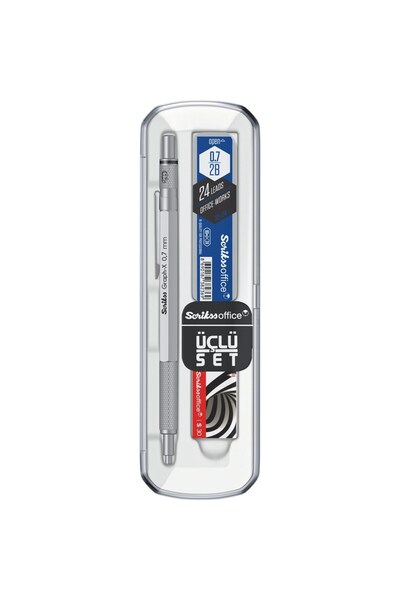 Scrikss Office SCRİKSS GRAP-X VERSATİL KALEM 3'LÜ SET -- KALEM SEPETİ --