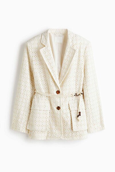 H&M Broderie-anglaise cotton blazer