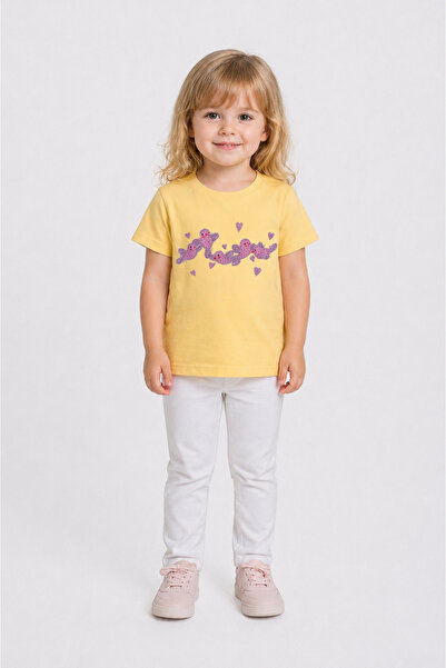 Yale Kids 1-4 Years Old Girls' 95% Cotton T-Shirt