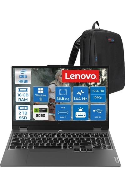 LENOVO Loq 15IRX10 Intel Core I5-14500HX 16GB Ddr5 2tb SSD RTX5050/8GB 100W 1...