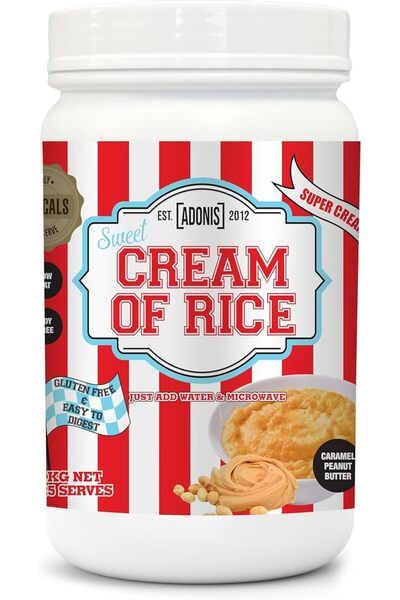 Adonis Protein Sweet Cream of Rice – High Carbohydrate, Smooth Texture, Caram...