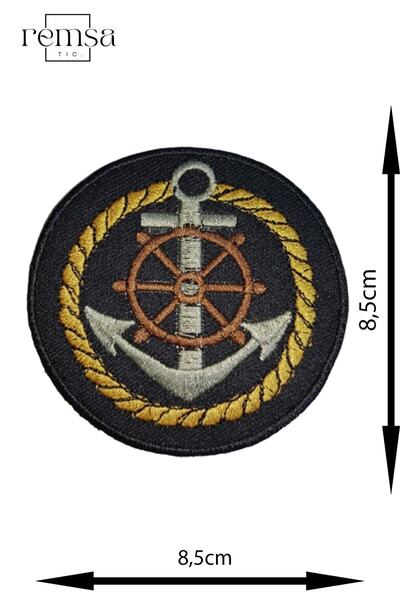 remsatico dıy craft Ütü Ile Yapışan Arma - Yama - Patch - Çapa Denizci Modeli...
