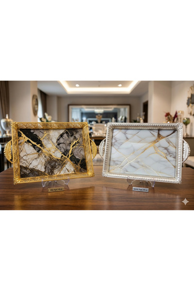 sfs elektrik Tepsi 1 Piece Gold or Silver 40 cm Wide