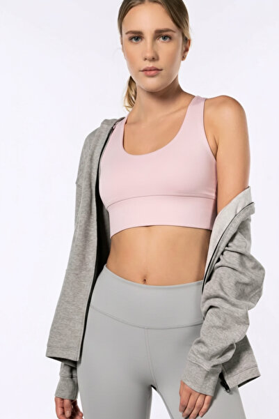Lioness Activewear Pembe Yüksek Destekli Sırt Detaylı Kaplı Spor Sütyeni