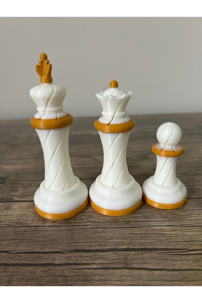 OEMPLUS Spiral Rotating Chess Set 3 Figures – Hand Spinner and Focus Enhancer...