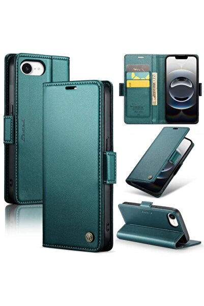 Caseme 023 Luminus Θήκη Πορτοφόλι Green (Apple iPhone 16e/17e)