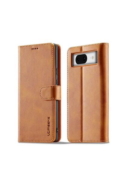 LC.IMEEKE Calf Texture Θήκη Πορτοφόλι Light Brown (Google Pixel 8a 5G)