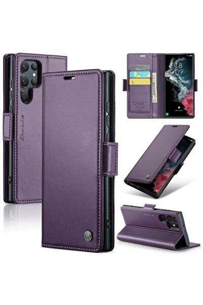 Caseme 023 Luminus Θήκη Πορτοφόλι Purple (Samsung Galaxy S22 Ultra 5G)